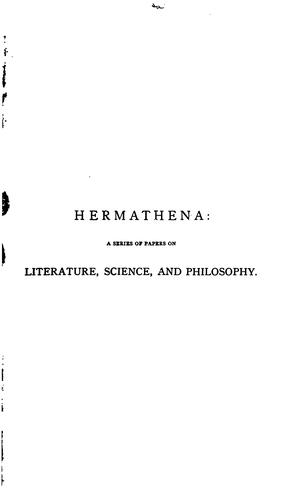 Cover for Hermathena