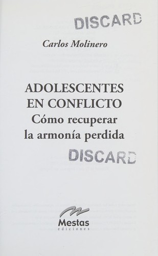 Cover for Adolescentes en conflicto