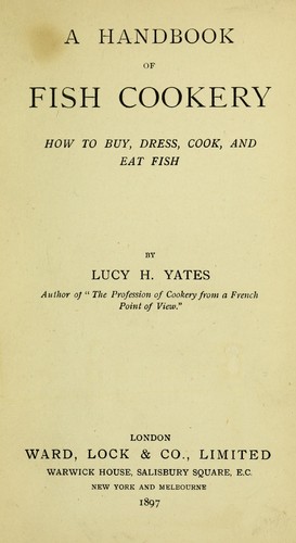 Cover for A handbook of fish cookery