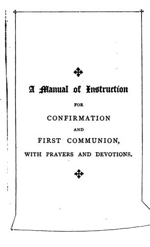 Cover for A manual of instruction for Confirmation and first communion