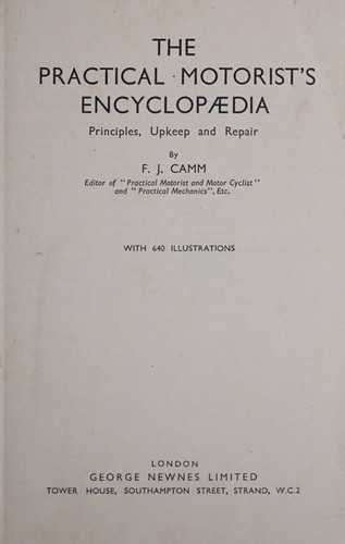 Cover for The Practical Motorist's Encyclopaedia