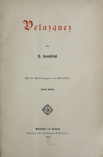 Cover for Velazquez