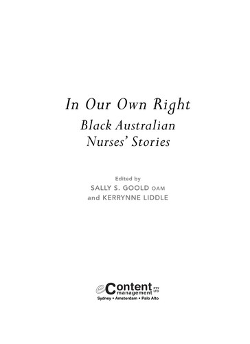Cover for In our own right