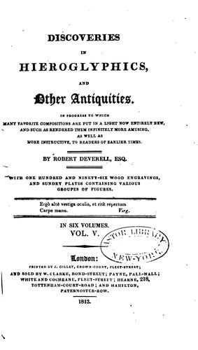 Cover for Discoveries in Hieroglyphics and Other Antiquities