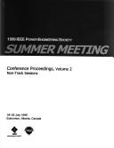 Cover for Power Engineering Society Summer Meeting, 1999 IEEE