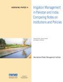 Cover for Irrigation Management in Pakistan and India Comparing Notes on Institutes and Policies (Working Paper)