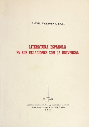 Cover for Literatura española en sus relaciones con la universal.