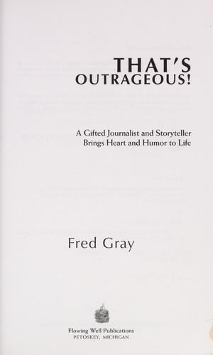 Cover for That's outrageous!