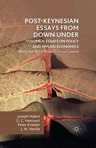 Cover for Post-Keynesian Essays from Down Under Volume II : Essays on Policy and Applied Economics