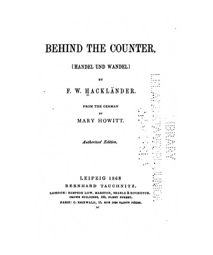 Cover for Behind the counter =