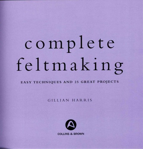 Cover for Complete feltmaking