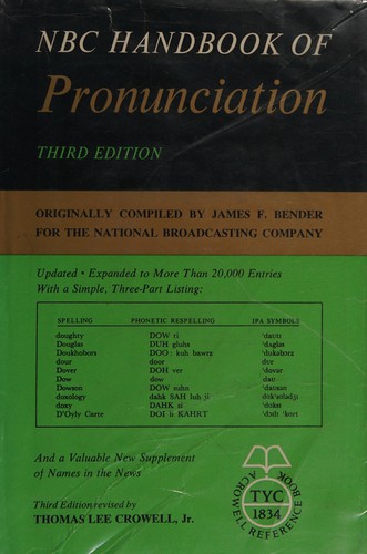 Cover for NBC handbook of pronounciation