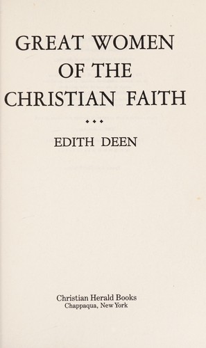 Cover for Great Women of the Christian Faith