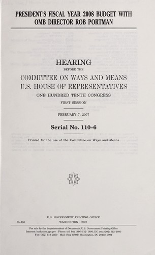 Cover for President's fiscal year 2008 budget with OMB Director Rob Portman