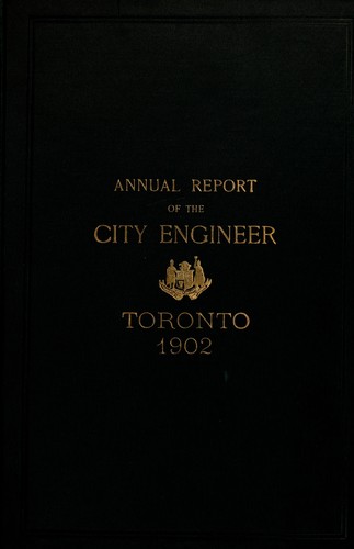 Cover for Report of the city engineer