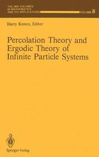 Cover for Percolation theory and ergodic theory of infinite particle systems
