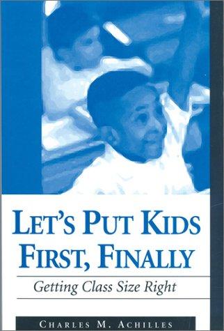 Cover for Let's Put Kids First, Finally