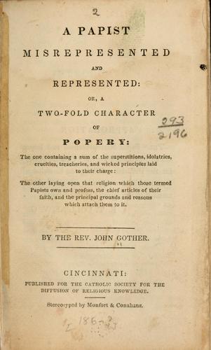 Cover for A papist misrepresented and represented
