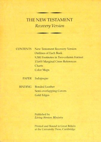 Cover for New Testament Recovery Version, Burgandy Edition
