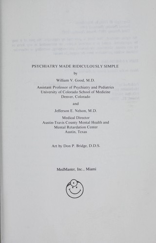 Cover for Psychiatry Made Ridiculously Simple (Rapid Learning & Retention Through the MedMaster)