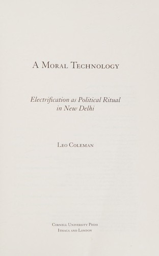 Cover for Moral Technology