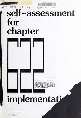 Cover for Self-assessment for Chapter 622 implementation