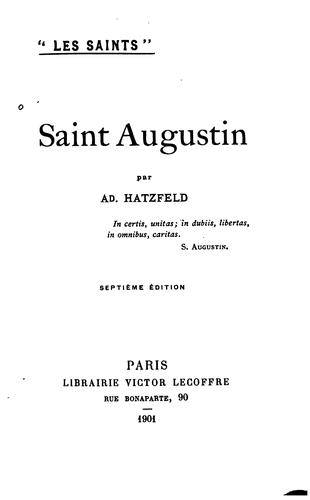 Cover for Saint Augustin