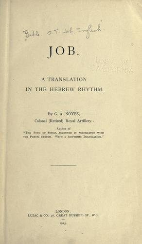 Cover for Job