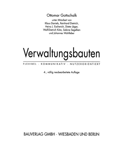 Cover for Verwaltungsbauten