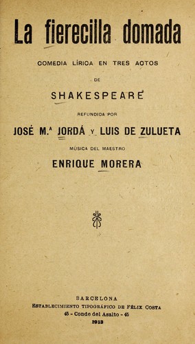 Cover for La fierecilla domada