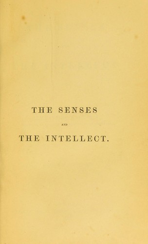 Cover for The senses and the intellect