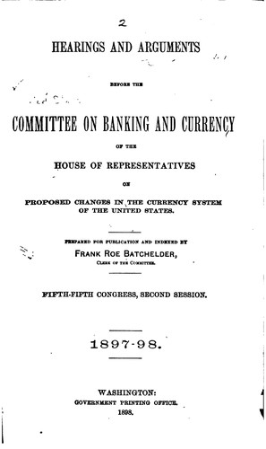 Cover for Hearings and Arguments Before the Committee ...