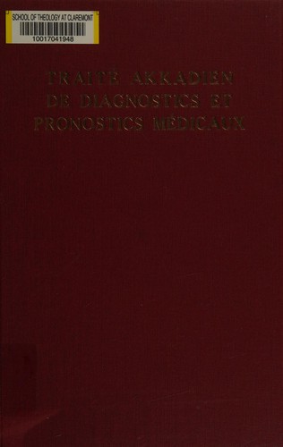 Cover for Traité akkadien de diagnostics et pronostics médicaux.