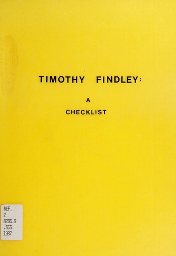 Cover for Timothy Findley