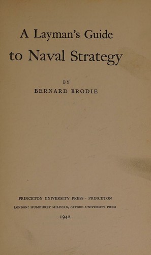 Cover for A layman's guide to naval strategy