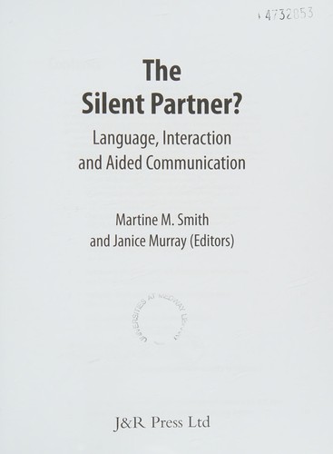 Cover for The Silent Partner?