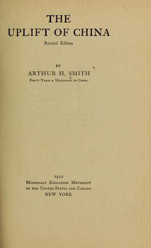 Cover for The uplift of China.