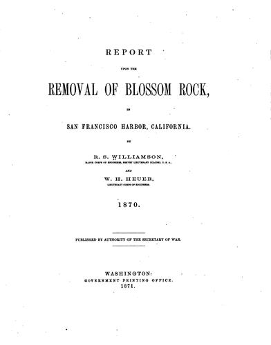 Cover for Report upon the removal of Blossom rock
