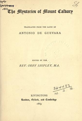 Cover for The mysteries of Mount Calvary
