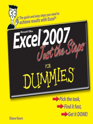 Cover for Excel 2007 Just the Steps For Dummies