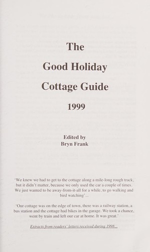 Cover for The Good Holiday Cottage Guide