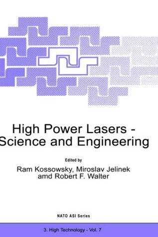 Cover for High Power Lasers - Science and Engineering (NATO Science Partnership Sub-Series: 3:)