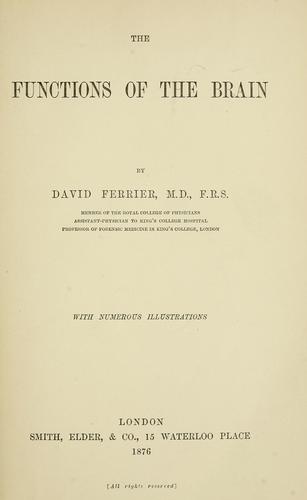 Cover for The Functions of the brain