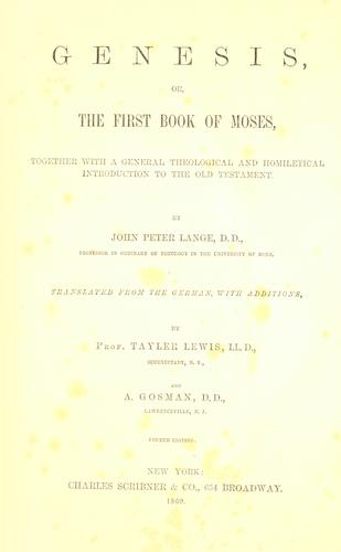 Cover for Genesis