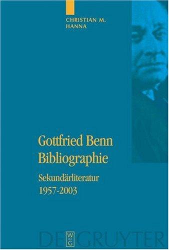 Cover for Gottfried Benn Bibliographie