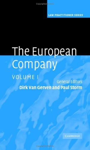 Cover for The European Company (Law Practitioner Series)