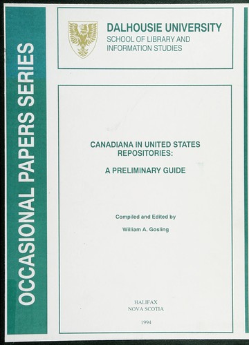 Cover for Canadiana in United States repositories