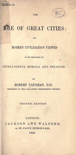Cover for The age of great cities