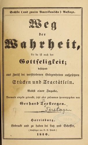 Cover for Weg der warheit, die da ist nach der gottseligkeit...