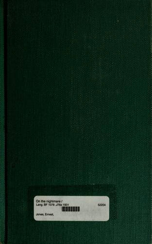 Cover for On the nightmare